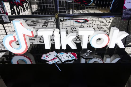 Signage is displayed at the TikTok Creator's Lab 2019 event hosted by Bytedance in Japan. Image: Shiho Fukada, Bloomberg