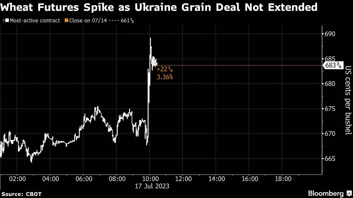 Ukraine grain deal collapses as Russia refuses to extend it - Moneyweb