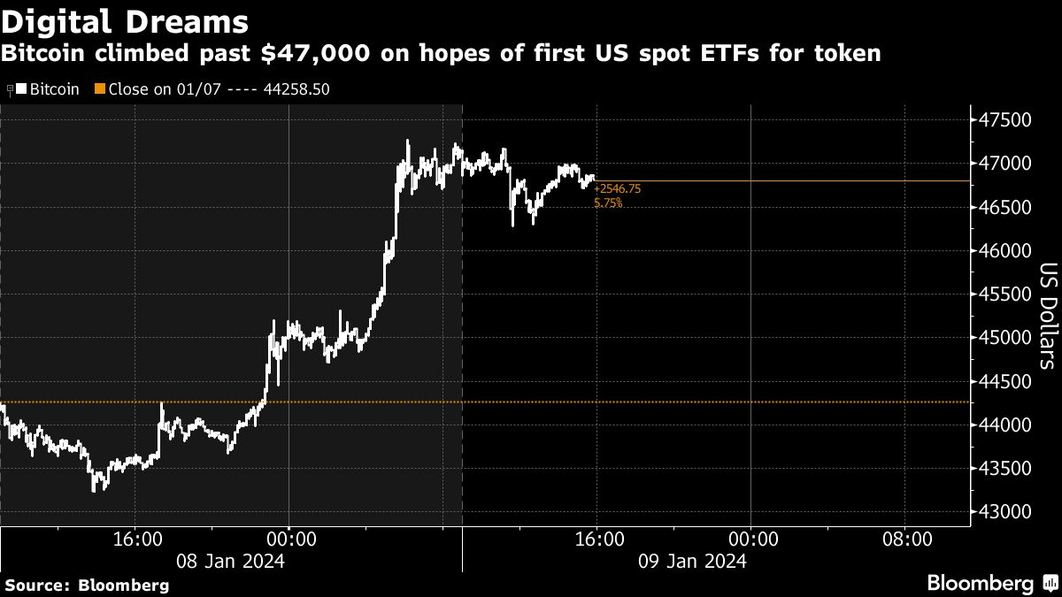 Bitcoin rally cools in countdown to US spot ETF decision by SEC - Moneyweb