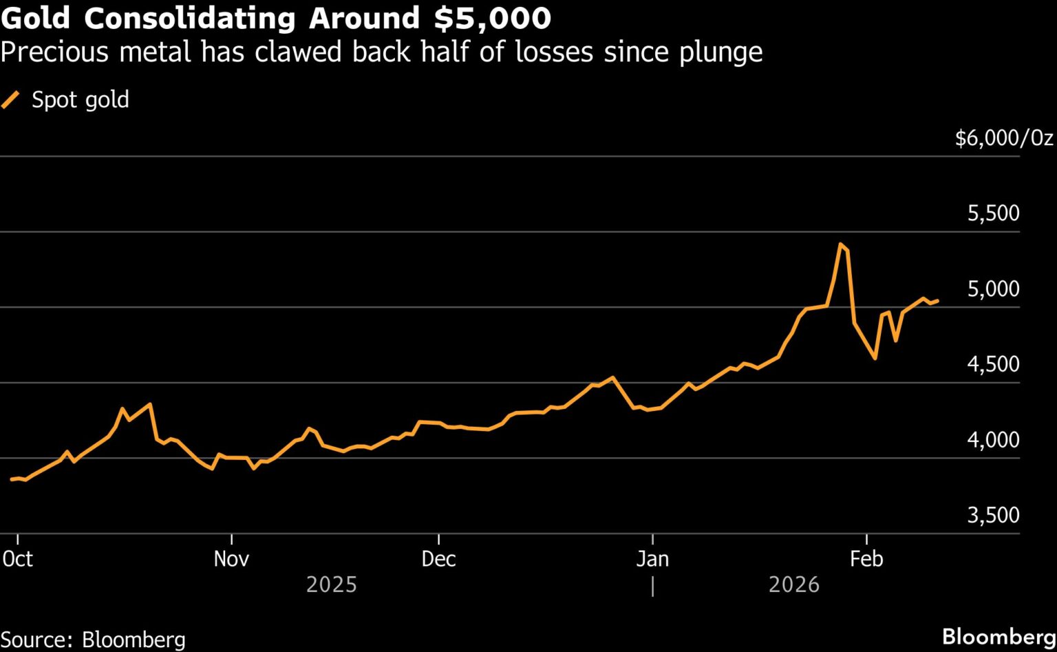 Gold holds above $5 000 as US data bolsters case for rate cuts - Moneyweb
