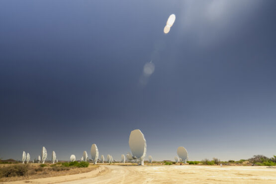 When complete, the telescope will comprise 197 dishes, including the integration of the existing MeerKAT radio telescope built and operated by the South African Radio Astronomy Observatory