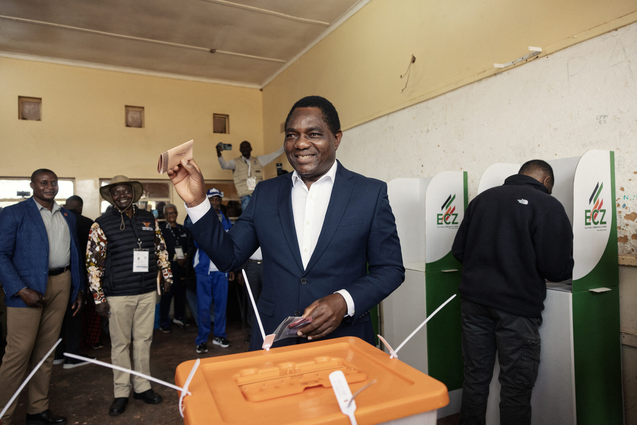 Zambia's pro-business president secures second term in election