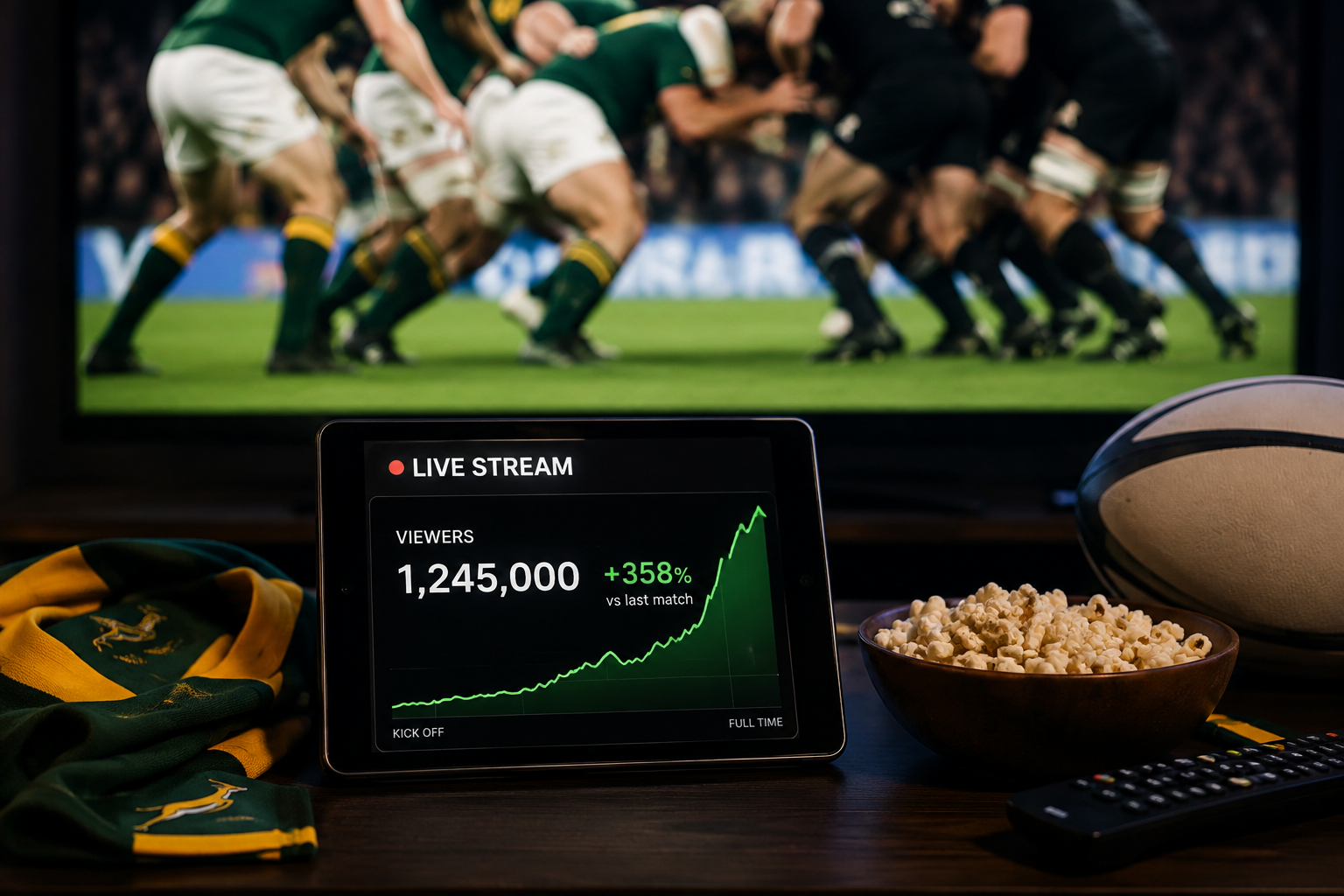 What happens to SA's internet during a Boks-All Black game?