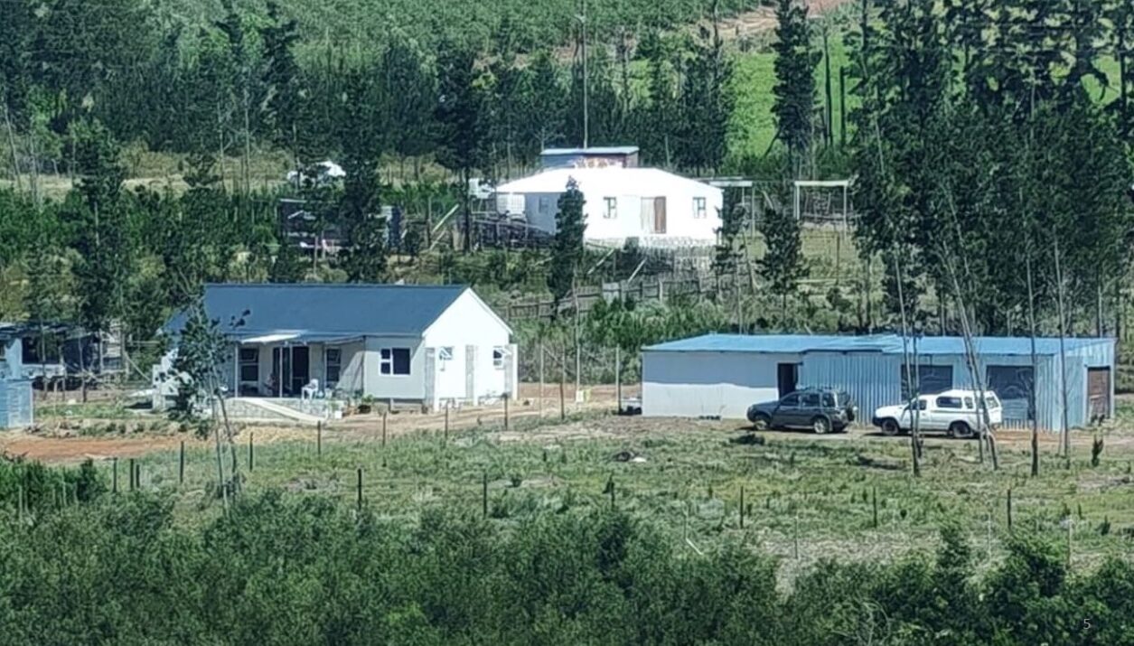 ‘No individual has the right to claim state land as their own’ – yet illegal construction continues on this site near Grabouw in the Western Cape. Image: Supplied